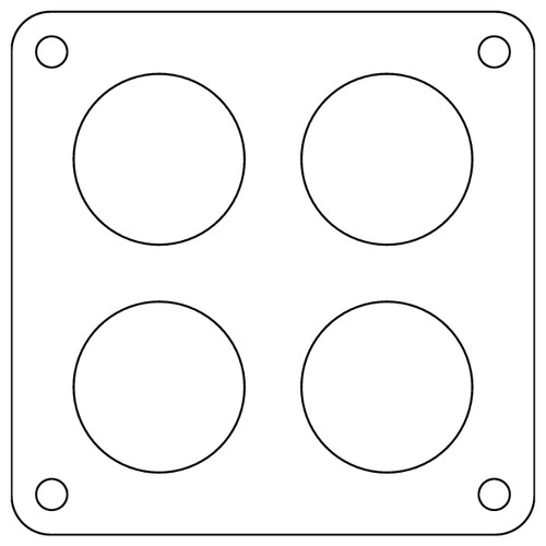 Cometic C15314FC - Holley Dominator 4-Hole .060in Fiber Carburetor Gasket - 2.00in Holes