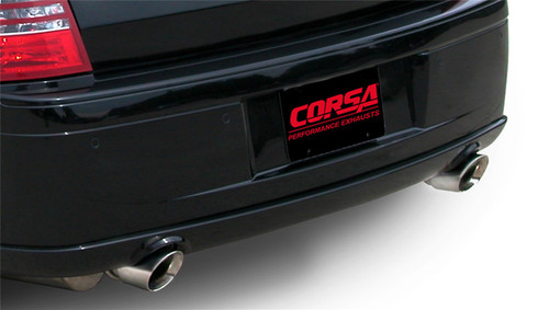 Corsa Performance 14440 - 2.75 Inch Cat-Back Extreme Dual Exhaust 4.0 Inch Polished Tips (No Tow Hitch) 05-10 Chrysler 300 SRT-8/Dodge Charger SRT-8/Dodge Magnum SRT-8 6.1L V8 Stainless Steel  Performance