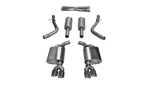 Corsa Performance 14986 - 2.5 Inch Cat-Back Sport Dual Rear Exit Exhaust 3.5 Inch Polished Tips 15-16 Dodge Challenger R/T 5.7L V8 Stainless Steel  Performance
