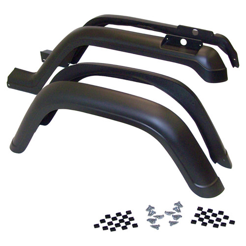 Crown Automotive Jeep Replacement 5AHK - 4-Piece Fender Flare Kit for 87-95 Jeep YJ Wrangler (Except Renegade)