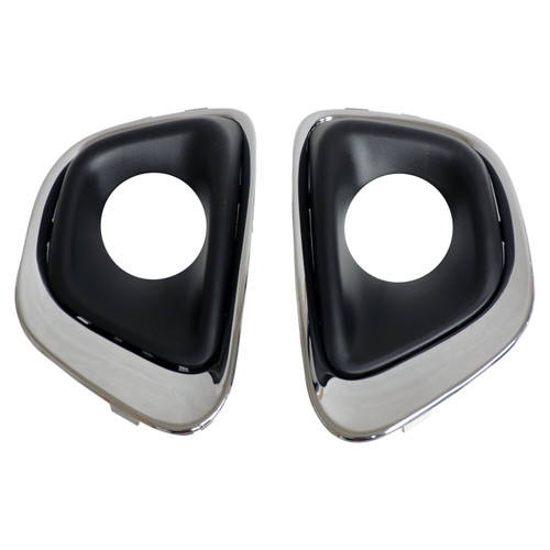 Crown Automotive Jeep Replacement 68213204K - Front Chrome Fog Lamp Bezel Set for 2014-2017 Jeep MK Compass