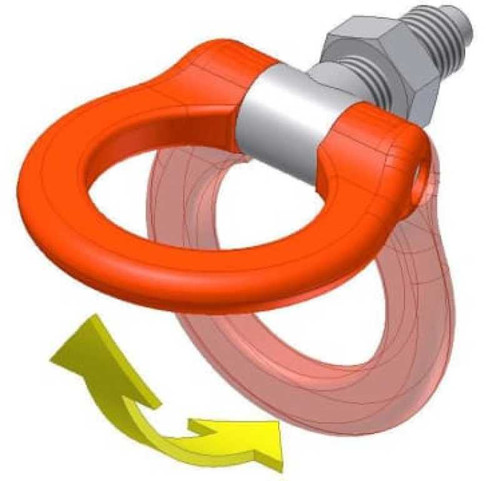 Cusco 386 017 R - Tow Hook Swivel Joint Rear Honda Fit