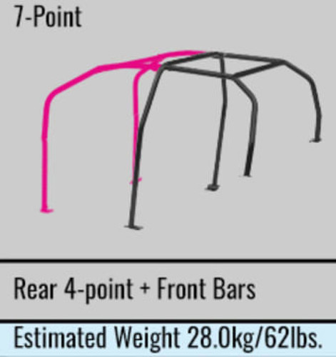 Cusco 566 290 L20 - Steel Roll Cage 7-Point 4/5-Passenger Through Dash Mitsubishi Evo 10 CZ4A (S/O / No Cancel)