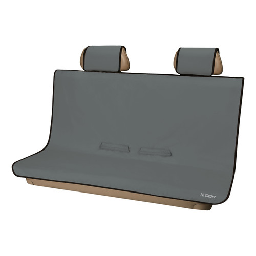 CURT 18510 - Seat Defender 58" x 55" Removable Waterproof Grey Bench Seat Cover
