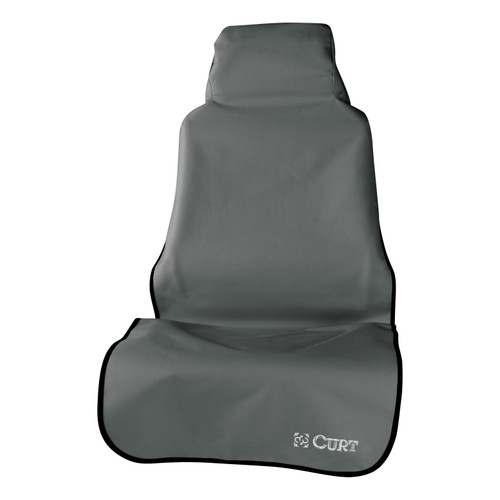CURT 18500 - Seat Defender 58" x 23" Removable Waterproof Grey Bucket Seat Cover