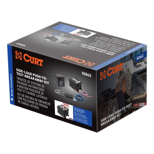 CURT 52042 - Push-to-Test Breakaway Kit with Side-Load Battery