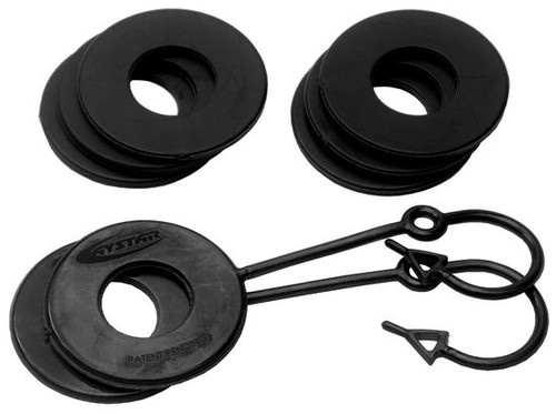 Daystar KU70061BK - D Ring Isolator Washer Locker Kit 2 Locking Washers and 6 Non-Locking Washers Black
