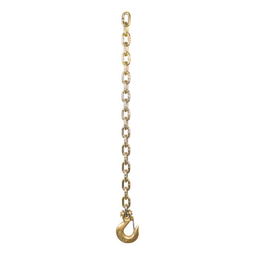 CURT 80316 - 35" Safety Chain with 1 Clevis Hook (24,000 lbs, Yellow Zinc)