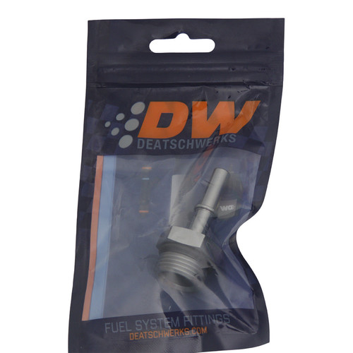 Deatschwerks 6-02-0124 - 10AN ORB Male to 5/16in Male EFI Quick Connect Adapter - Anodized DW Titanium