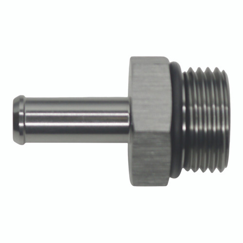 Deatschwerks 6-02-0514 - 10AN ORB Male to 3/8in Male Barb Fitting - Anodized DW Titanium