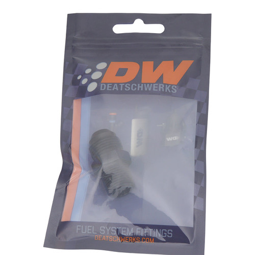 Deatschwerks 6-02-0905-B - 8AN Male Flare to 3/8in Male NPT Adapter - Anodized Matte Black