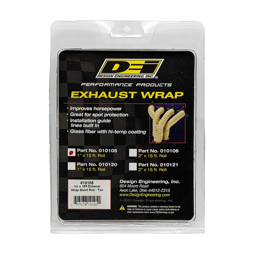 DEI 10105 - Exhaust Wrap 1in x 15ft - Tan