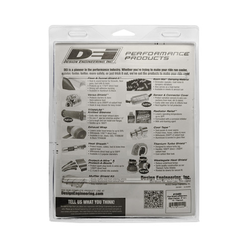 DEI 10450 - Pipe Shield w/Stainless Steel Clamps - 6in x 12in - Titanium