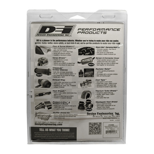 DEI 10453 - Pipe Shield w/Stainless Steel Clamps - 4in x 8in - Titanium