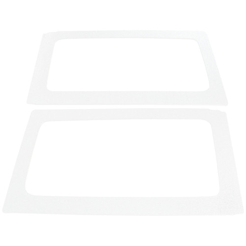DEI 50154 - 11-18 Jeep Wrangler JK 2-Door Boom Mat Rear Side Window Trim - 2 Piece - White