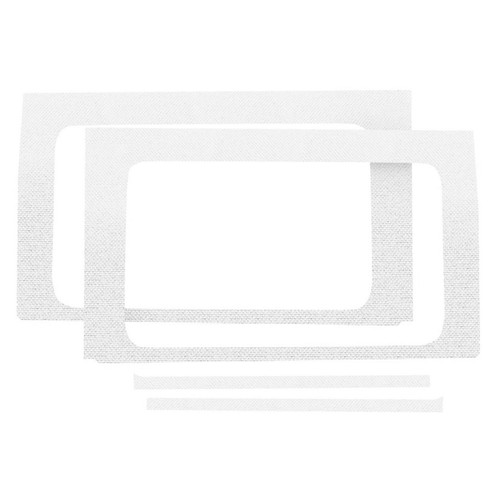 DEI 50175 - 18-23 Jeep Wrangler JL 4-Door Boom Mat Rear Side Window Trim - 4 Piece - White