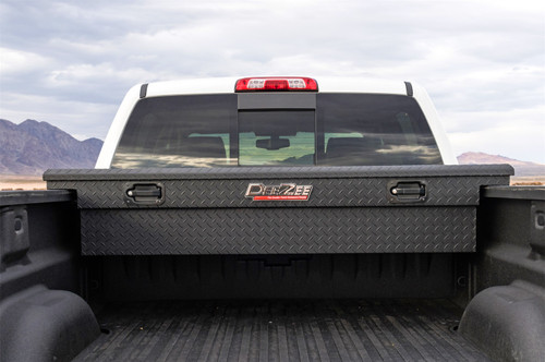 DEE ZEE DZ10170LTB - Deezee Universal Tool Box - Red Crossover - Single Lid Black BT Pull Handle (Low/Txt Blk)