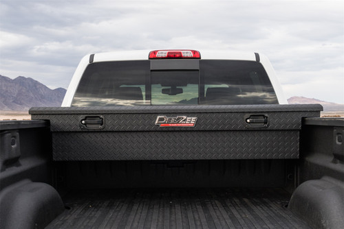 DEE ZEE DZ10170LTB - Deezee Universal Tool Box - Red Crossover - Single Lid Black BT Pull Handle (Low/Txt Blk)