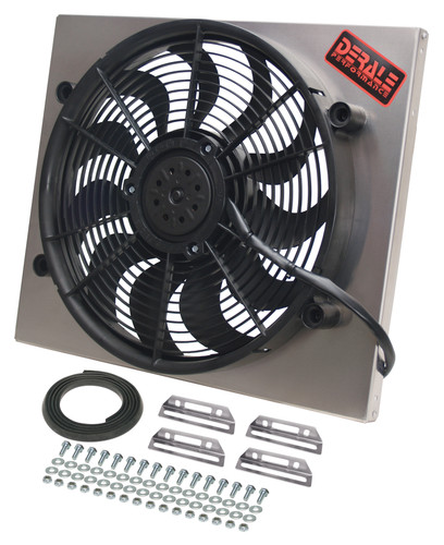 Derale 16821 - Powerpack - High Output Single 17" Electric RAD Fan/Aluminum Shroud Kit