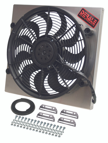 Derale 16819 - Powerpack - High Output Single 17" Electric RAD Fan/Aluminum Shroud Kit