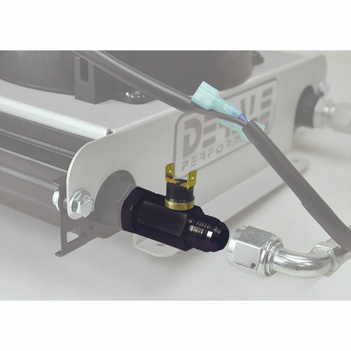 Derale 15721 - 180°F In-Line Remote Cooler Fan Control Thermostat, -8AN