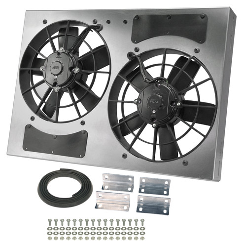 Derale 16833 - Powerpack - High Output Dual 11" Electric RAD Fan/Aluminum Shroud Kit