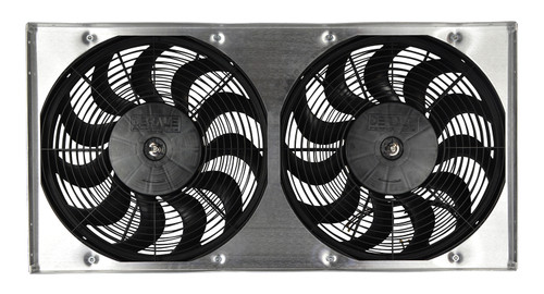 Derale 16843 - Powerpack - High Output Dual 17" Electric RAD Fan/Aluminum Shroud Kit