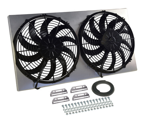 Derale 16850 - Powerpack - High Output Dual 12" Electric RAD Fan/Aluminum Shroud Kit