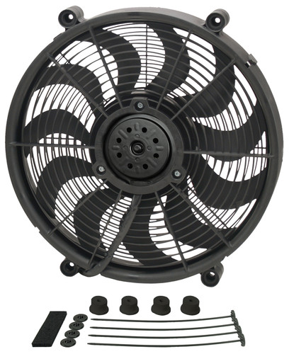 Derale 18217 - 17" High Output Single RAD Pusher/Puller Fan with Standard Mount Kit