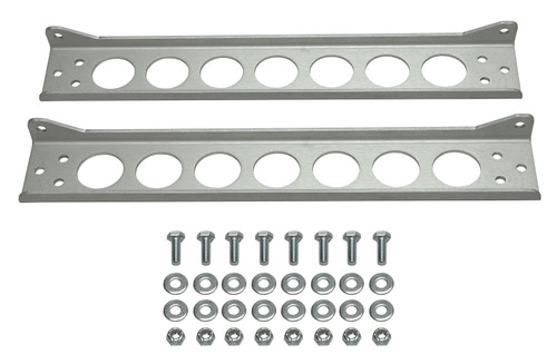Derale 50023 - Single Stacked Plate Brushed Aluminum Brackets With Mounting Hardware