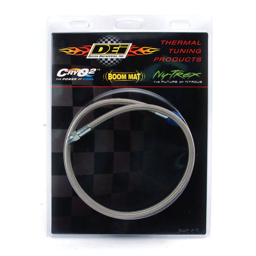 DEI 80202 - Stainless Steel Braided Hose 2 ft. -4AN Female End and 1/8 NPT Male End 0