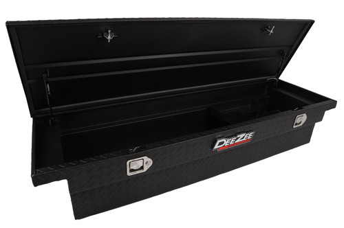 DEE ZEE DZ8170LTB - Deezee Universal Tool Box - Red Crossover - Single Lid Black BT (Low/Txt Blk)