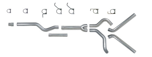 Diamond Eye K4124A-RP - Cat Back Exhaust System 06-07.5 Silverado/Sierra 2500/3500 4 In. Split Rear/Side No Muffler Aluminized