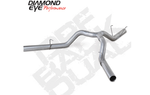 Diamond Eye K4258A - DPF Back Exhaust For 2014 RAM 2500 6.7L Mega Cab Short Box 4 Inch Single/Dual Split Rear Aluminized