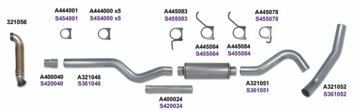 Diamond Eye K4127S - Cat Back Exhaust System For 06-07 Silverado/Sierra 2500/3500 6.6L LBZ Single Pass With Muffler Stainless