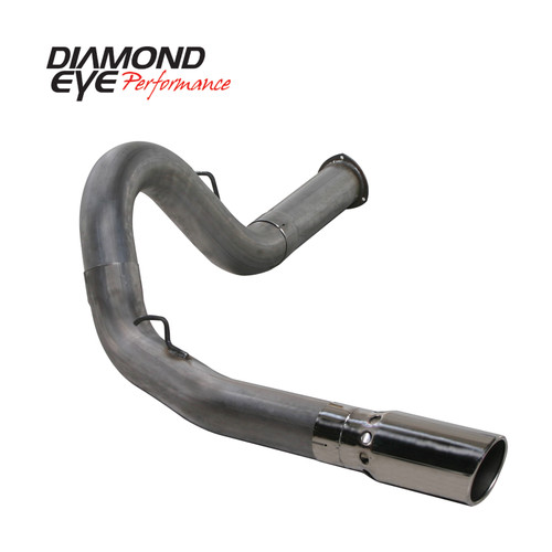 Diamond Eye K5134S - Filter Back Exhaust For 07.5-10 Silverado/Sierra 2500/3500 5 Inch Single Pass No Muffler Stainless