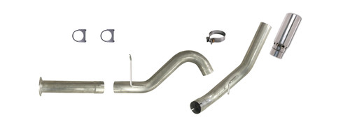 Diamond Eye K5134S - Filter Back Exhaust For 07.5-10 Silverado/Sierra 2500/3500 5 Inch Single Pass No Muffler Stainless