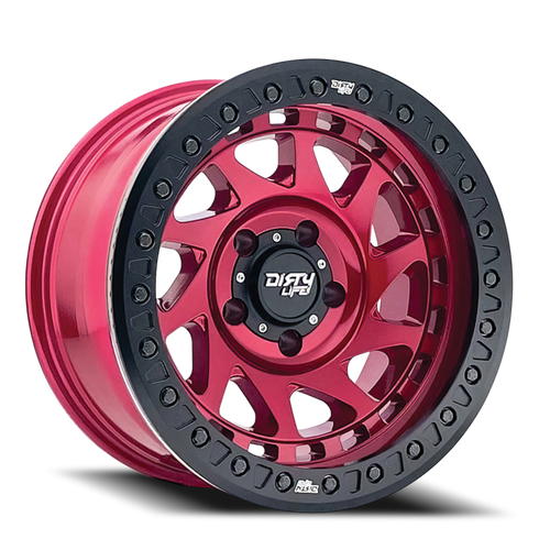 Dirty Life 9313-7936R38 - Race Wheels Enigma Race 9313 Gloss Crimson Candy Red 17X9 6-135 -38Mm 87.1Mm