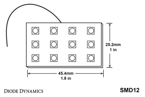 Diode Dynamics DD0145S - LED Board SMD12 Amber Single