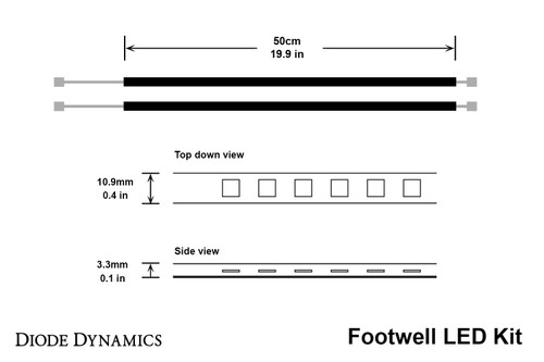 Diode Dynamics DD0232 - Cool White LED Footwell Kit Diode Dynamics DD0232 - Cool White LED Footwell Kit