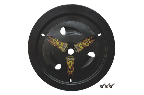 Dominator Racing 1007-B-BK - Wheel Cover Bolt-On Black Real Style