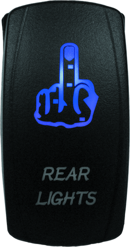DragonFire Racing 521387 - Lighted Switch Finger Rear Light On/Off Blue