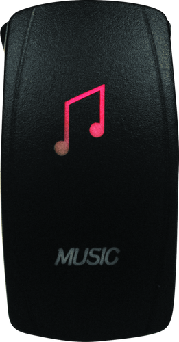 DragonFire Racing 521380 - Lighted Switch Music On/Off Red