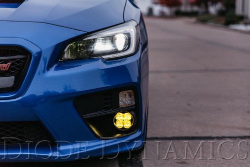 Diode Dynamics DD6981-SS3FOG-2976 - SS3 LED Fog Light Kit for 2015-2021 Subaru WRX Yellow SAE Fog Sport w/ Backlight