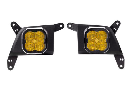 Diode Dynamics DD7128-SS3FOG-0681 - SS3 LED Fog Light Kit for 2019-2021 Chevrolet Silverado 1500 Yellow SAE Fog Max w/ Backlight