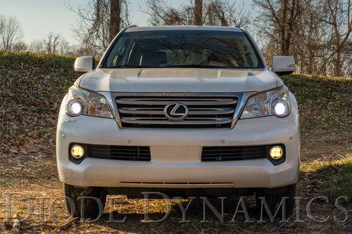 Diode Dynamics DD7198-SS3FOG-1824 - SS3 LED Fog Light Kit for 2010-2013 Lexus GX460, Yellow SAE Fog Sport with Backlight