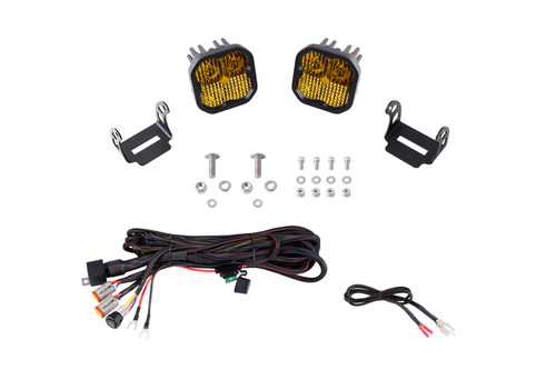 Diode Dynamics DD7370 - Stage Series Backlit Ditch Light Kit for 2021-2022 Ford F-150, SS3 Sport Yellow Combo