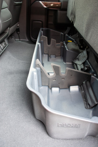 DU-HA 10420 - DÜHA Under Seat Storage fits 19-25 Chevy Silverado/GMC Sierra Light Duty Crew Cab & 20-25 Heavy Duty New Body Style Double Cab - Heavy-Duty Back Seat Organizer - Black