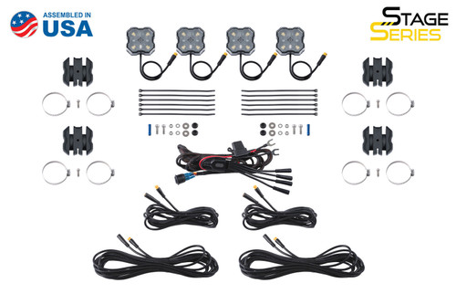 Diode Dynamics DD7751 - Stage Series SXS Rock Light Installer Kit, RGBW M8 (4-pack)