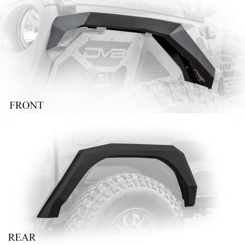 DV8 Offroad FDGL-02 - Gladiator Armor Fenders For 20-Pres Jeep Gladiator